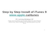 Step by Step Install of iTunes 9