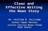 Clear And Effective Writing The News Story Powerpoint Maam