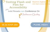 Testing flash and flex for accessibility indic threads-q11