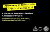 Astronomy in Timor- Leste, Transit of Venus 2012, A Universe Awareness Student Ambassador Project