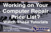 Working on Your Computer Repair Price List? Watch These Tutorials (Slides)