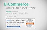 E commerce websites for manufacturers webinar