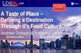 TBEX 2013 Toronto A Taste of Place- Defining a Destination Trough it's Food Culture