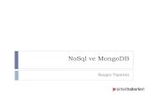 Nosql ve mongoDB