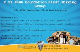 Ifma Foundation First Working Group 100809