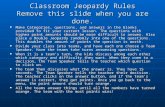 Classroom jeopardy rules