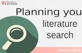 Planning your literature search