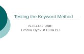 Testing The Keyword Method