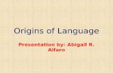 Origins of language