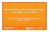 Social Media: transforming the way nonprofits communicate