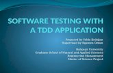 Software Testing with a TDD Application