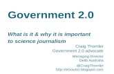 Transparency in Government - Gov 2.0 and what it means for Science Journalists