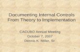Documenting Internal Controls From Theory to Implementation