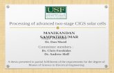 Thesis presentation on " Advancement of two-stage CIGS solar cells "