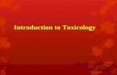 Introduction to General toxicology