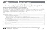 Canada Revenue GST/HST Notice