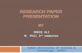 Research paper presentation shaiq