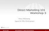 Direct Marketing 101   Workshop 3