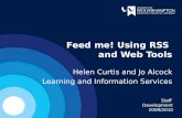 Feed Me! Using Rss & Web Tools