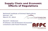 Dr. David Anderson - Supply Chain and Economic Effects of Regulations