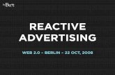 Reactive advertising - Web 2.0 Berlin 2008