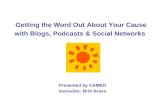 Britt Bravo   Getting The Word Out About Your Cause With Blogs, Podcasts & Social Networks