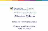 Athletics reform recommendations