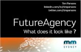 Future Agency vision for CMMA09