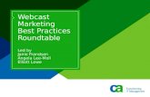 Webcast Marketing Best Practices