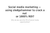 Social media marketing — using sledgehammer to crack a nut or 1000% ROI?