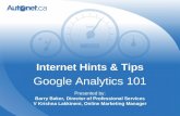 Internet Management Hints & Tips: Google Analytics 101