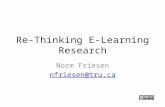 Wcet Denver: Re-Thinking E-Learning Research