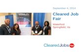 Sept 4 Cleared Job Fair, Security Clearance & Cybersecurity Briefings, Resume Reviews