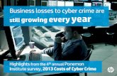 The Growing Cost of Cyber Crime - Highlights from the 4th annual Ponemon Institute survey, 2013 Costs of Cyber Crime
