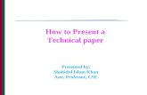 How to present a paper