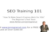 SEO Training for Beginner Online Marketers And Local Small Business Owners