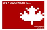 Open government is... ADM Ottawa October 2011