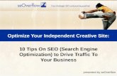 10 Tips On How To Optimize Your Independent Creative Business Site