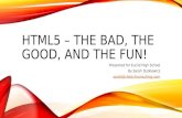 HTML5 – the good, the bad, and the fun