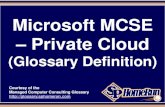Microsoft MCSE – Private Cloud (Glossary Definition) (Slides)