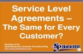 Service Level Agreements – The Same for Every Customer? (Slides)