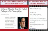 The Fall of Eric Cantor - - Lessons For America