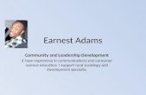 Earnest adams Visual Resume