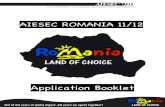 AIESEC Romania MC 11-12 Application Booklet