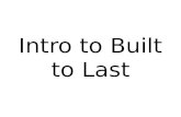 Intro to built to last