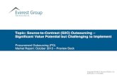 Source-to-Contract (S2C) Outsourcing – Significant Value Potential but Challenging to Implement