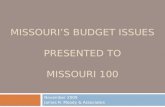Missouri 100 Missouri's Budget Issues