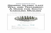 Generic islamic last will and testament   a guide for south carolina muslims