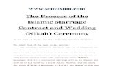 The process of the islamic marriage contract and wedding (nikah) ceremony