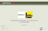 Sondage OpinionWay pour Respect Mag-France Info - Diversité et respect aux municipales - 20 Mars 2014